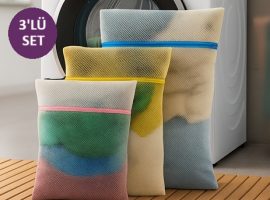 Fermuarlı Çamaşır Yıkama Filesi 3'lü Set